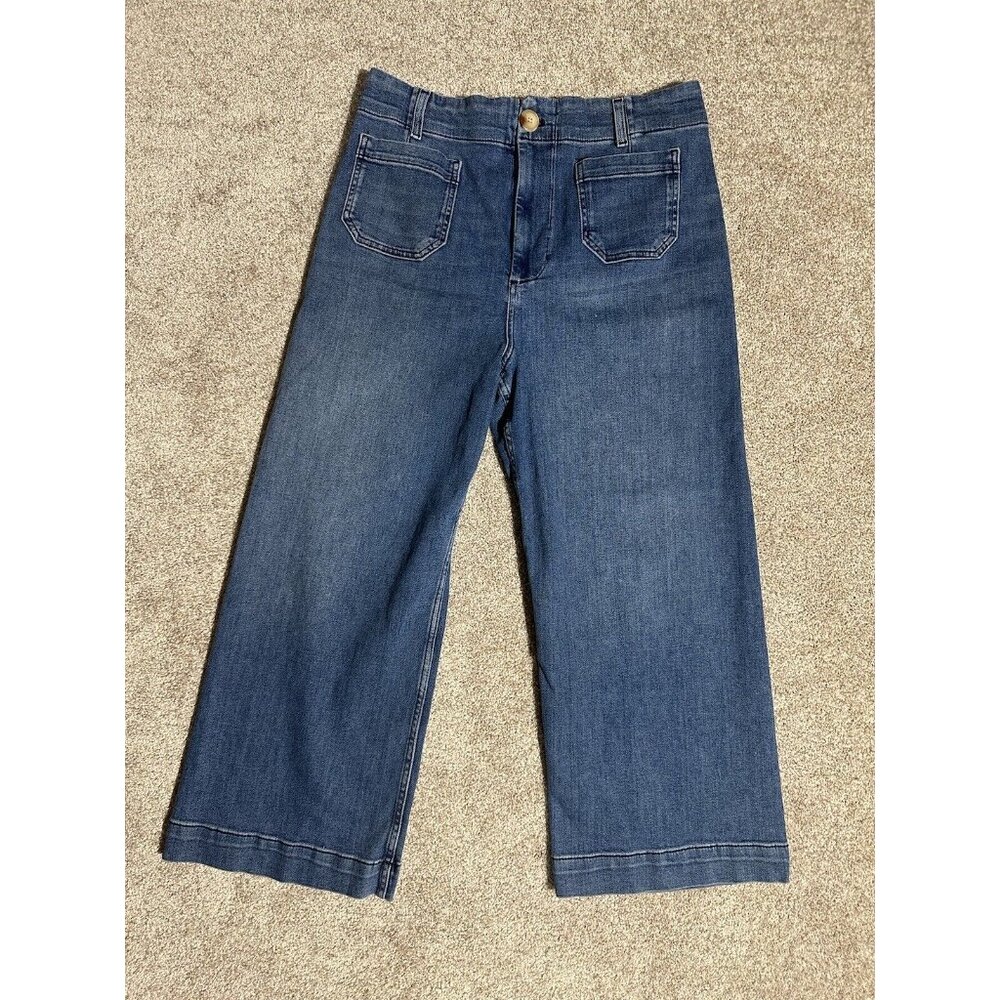 Maeve X Anthropologie  The Colette Wide Leg Jean Size 32
